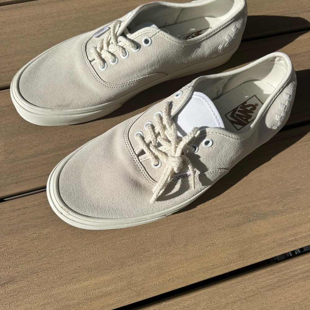 Vans white suede authentics. Brand new men’s 11. Sample pair!